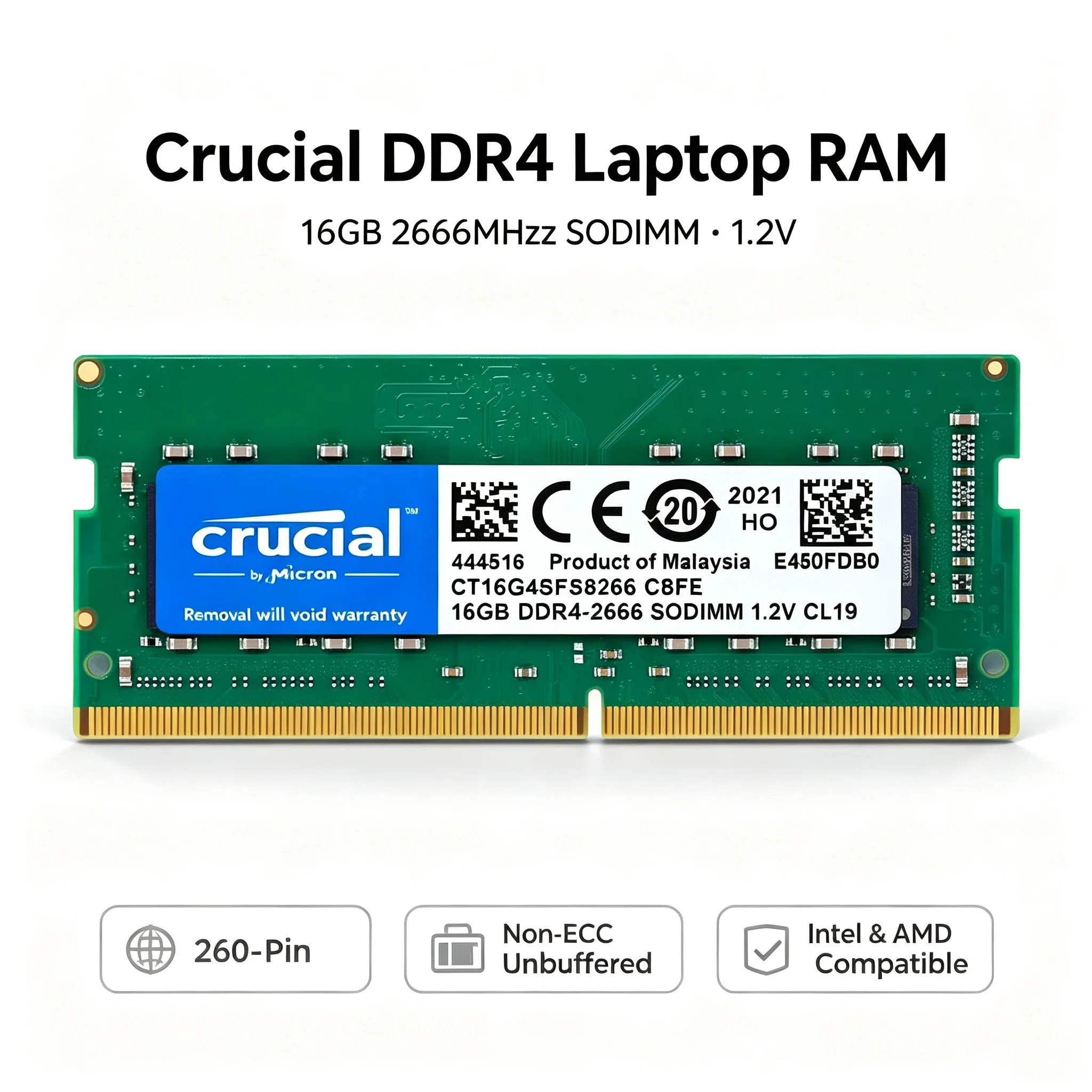 Crucial  1PCS/2PCS DDR4 Laptop - Sodimm Ddr4 ulasan dan harga