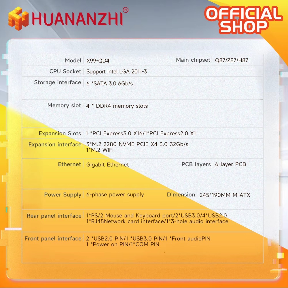 HUANANZHI X99 QD4 LGA 2011-3 X - Server Memory Ddr4 ulasan dan harga