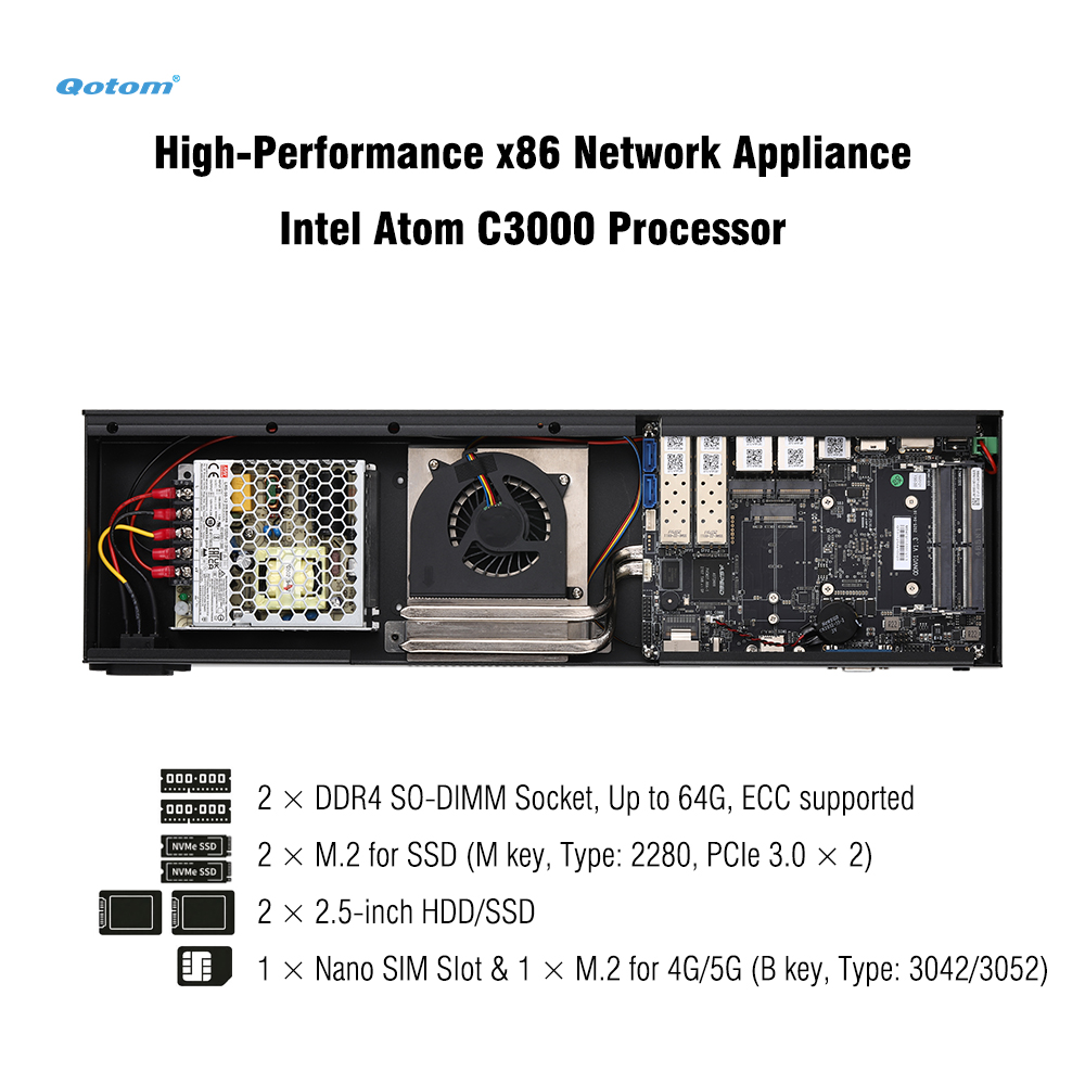 Q20300G9 1U Rack - Atom C3000  - Ddr4 Desktop Ram ulasan dan harga